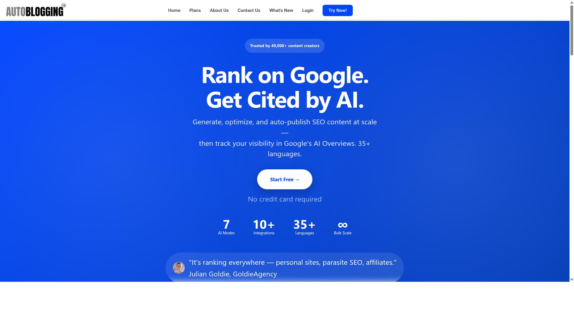 Autoblogging.ai website